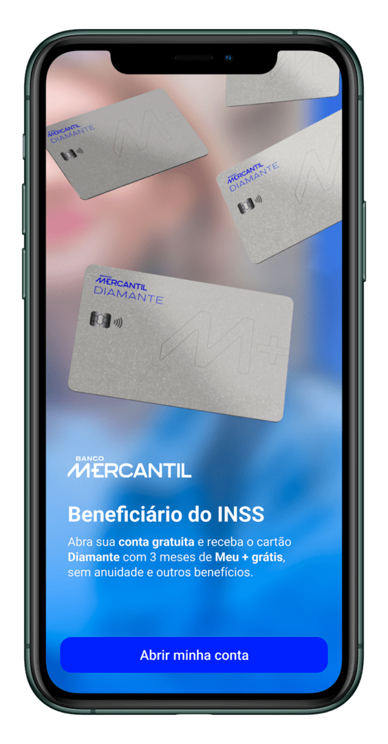Print da tela de entrada do Banco Mercantil