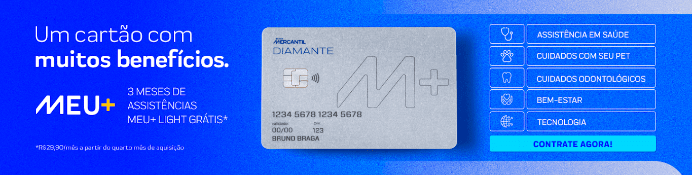 Cartão Mercantil Diamante: Peça agora!
